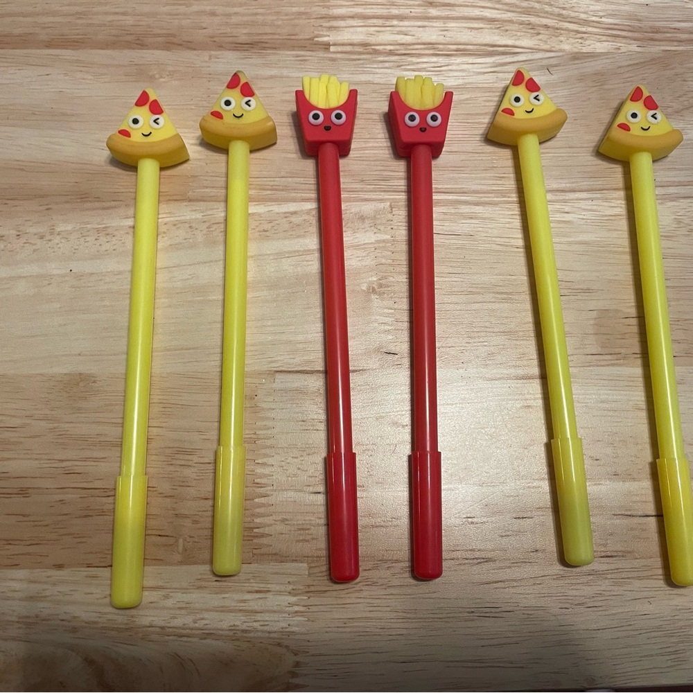 Cute Pizza and French Fry pens